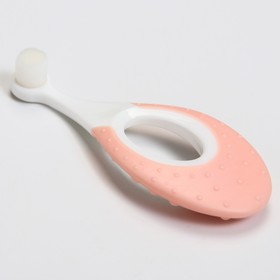 Детская зубная щетка с мягкой щетиной, цвет розовый