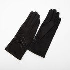 Перчатки женские, безразмерные, без утеплителя, цвет чёрный - фото 6816820
