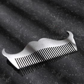 Hairbrush for hair, beard and mustache metal