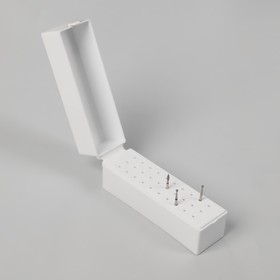 Органайзер для фрез, 30 отделений, 13 × 4 × 6,4 см, в картонной коробке, цвет белый