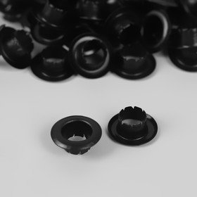 Люверс, d = 6 мм, 100 шт, цвет чёрный никель