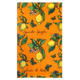 Махровое полотенце кухонное «Лимоны», размер 30x50 см
