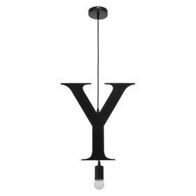 Светильник "Алфавит Y" E27 40Вт черный 40х39-139 см