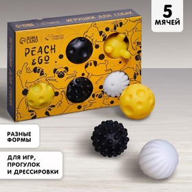 Набор мячей для собак Peach and go 5 шт.