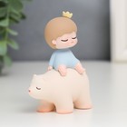 Сувенир полистоун "Малыш на медведе" пружинка 8х3х5,5 см - фото 800484385