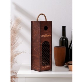 Ящик для вина Adelica «Пьемонт», 34×10,5×10,2 см, цвет тёмный шоколад