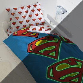 Постельное бельё 1.5сп Neon Лого «Супермен» 143х215, 150х214, 70х70-1шт, поплин 105г/м хл100%