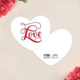 Открытка-мини «Любовь», шрифт, 7 х 6 см