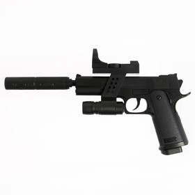 Пистолет страйкбольный "Galaxy" Colt 1911, с лазерным прицелом, с глушителем, кал. 6 мм