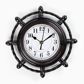 Часы настенные, серия: Море, "Мореплаватель", коричневые, микс, d=24 см в Донецке