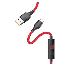 Кабель Hoco S13, USB - Type-C, 5 А, 1.2 м, дисплей с таймером, красный