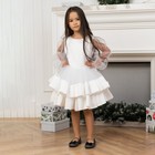 Платье нарядное детское KAFTAN, рост 122-128 см (34), белый - фото 802539183