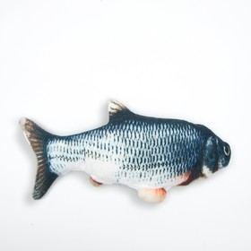 Рыба с двигающимся хвостом+USB-зарядка, 25 см, синяя
