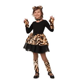 Карнавальный костюм «Тигрица Тамала», юбка, головной убор, р. 30, рост 116 см