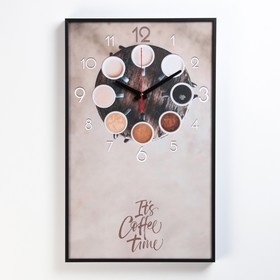 Часы-картина настенные, серия: Кухня "Время для кофе", 35 х 57 см