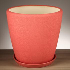 Горшок для цветов "Грация", шелк розовая дымка, керамика, 20 л