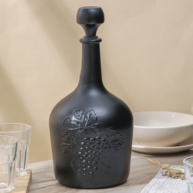 Бутылка стеклянная «Фуфырь», 3 л, цвет черный