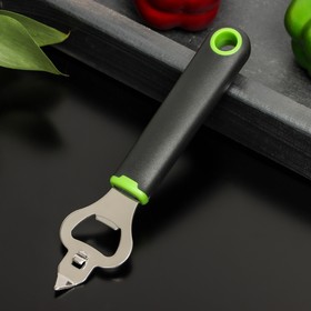 Нож консервный "Lime" нерж. сталь, цвет черно-зеленый