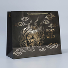 Пакет крафтовый с пластиковым окном «Burn to be wild», 31 х 26 х 11 см 7167123