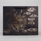 Пакет крафтовый с пластиковым окном «Burn to be wild», 31 х 26 х 11 см 7167123