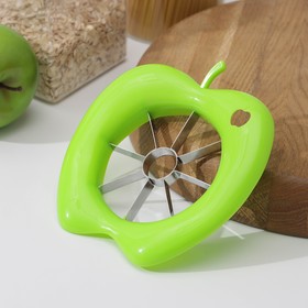 Нож для фруктовой нарезки "Яблочко" d=14 см, цвет зеленый