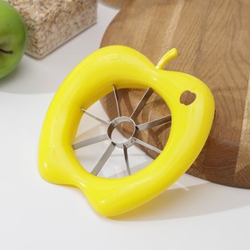 Нож для фруктовой нарезки "Яблочко" d=14 см, цвет желтый