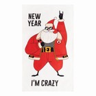 Новогоднее полотенце "Этель" I'm crazy 40х73см, 100% хл, саржа 190 гр/м2 - фото 800510068