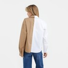 Рубашка женская MIST р.44-46, белый/бежевый - фото 800512266