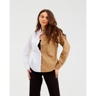 Рубашка женская MIST р.44-46, белый/бежевый - фото 800592677