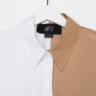 Рубашка женская MIST р.44-46, белый/бежевый - фото 800592679