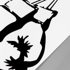 Наклейка пластик интерьерная чёрная "Боксёрские перчатки" 38х57 см - фото 800516905