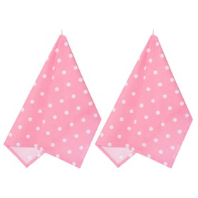Набор полотенец Pink polka dot, размер 45х60 см. - 2 шт, цвет розовый