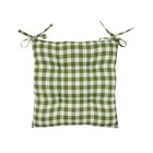 Подушка на стул Green check, размер 40х40 см, цвет зеленый - фото 2396765