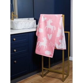 Полотенце махровое Unicorn, размер 30х50 см, цвет розовый