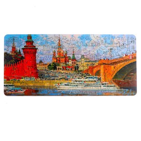 Фигурный деревянный пазл «Москва», 106 деталей