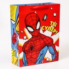 Пакет подарочный "Ты супер! Поздравляю!", Человек-паук, 31х40х11,5 см - фото 108249771