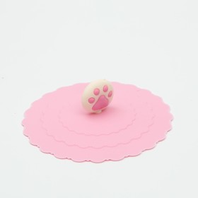 Крышка для консервных банок универсальная, диаметр 10 см, розовая