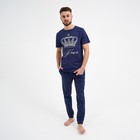 Пижама мужская (футболка и брюки) KAFTAN "Crown" р.50 - фото 800531781