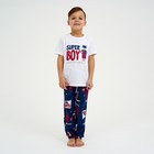 Пижама детская  (футболка, брюки) KAFTAN "Super" р.32 (110-116) - фото 800531945