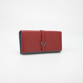 Women's wallet 04-01-01, 19 * 2.5 * 9 cm, 3 separate + 2TD / frame, d / cards, d / coins, magnets, GOLDY / KRASN 75221