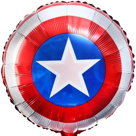 Шар фольгированный "Щит Капитана Америки", Мстители, круг, в Донецке