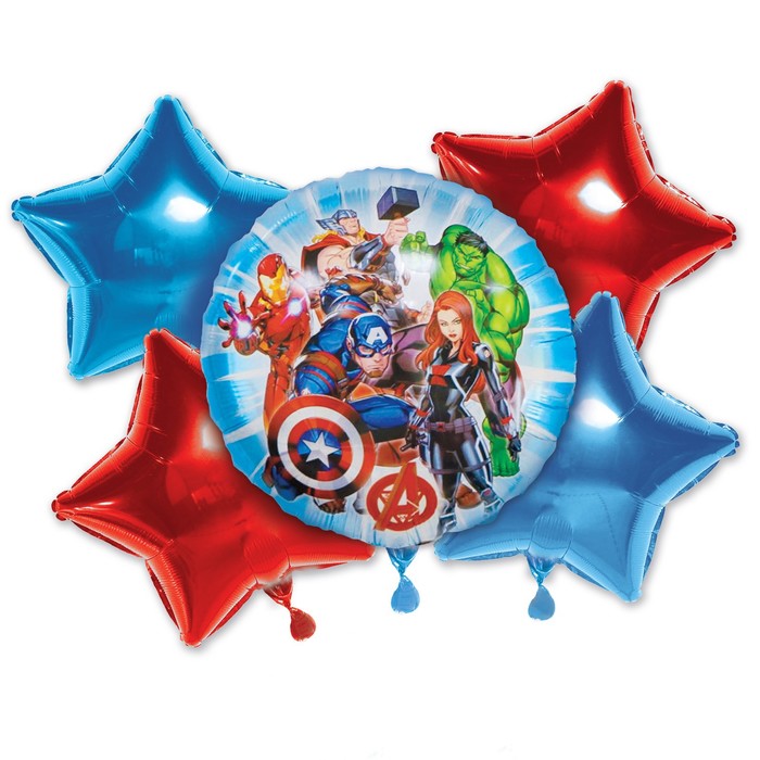 Набор фольгированных шаров "Команда Avengers", Мстители - фото 127061014