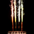 Набор тортовых свечей фонтанов "Неон", 12,5 см, 4 шт, цветное пламя - фото 800534534