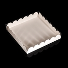 Коробочка для печенья, белая, 18 х 18 х 3 см 7184425