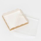 Коробочка для печенья, крафт, 15 х 15 х 3 см 7184428