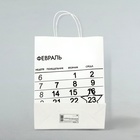 Пакет подарочный "Февраль 23", 24 х 10,5 х 32 см 7453259