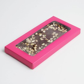 Коробка для шоколада «Фуксия», с окном, 17,3 × 8,8 × 1,5 см