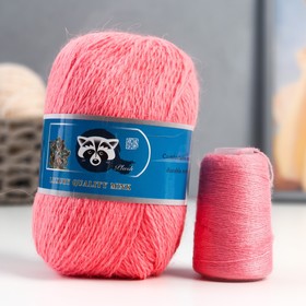 Пряжа "Mink wool" 90% пух норки,10% полиамид 350м/50гр + нитки  (813 - розовый)