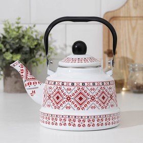 Чайник эмалированный «Скандинавия», 1,7 л, 21×16×22 см, индукция, цвет белый