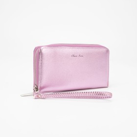 Women's wallet 07-02-01, 19 * 3 * 10 cm, 4 separate, d / cards, d / coin, zipper, pink
